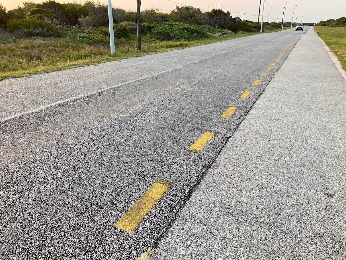 Treated road section